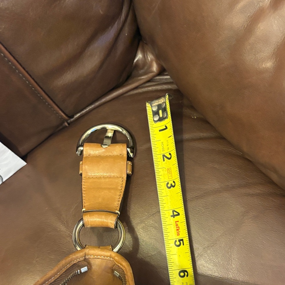 Coach Tan and Brown Small C Y2K Hobo Shoulder Bag Vintage F10924 - Picture 10 of 16